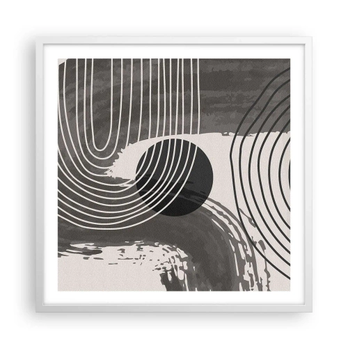 Affiche dans un cadre blanc - Poster - L'ovale gagne - 60x60 cm