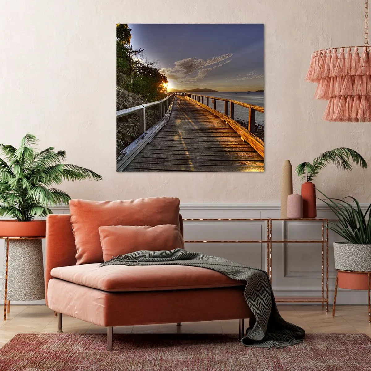 Impression sur toile - Image sur toile - Aller, aller tout le temps en direction du soleil - 30x30 cm