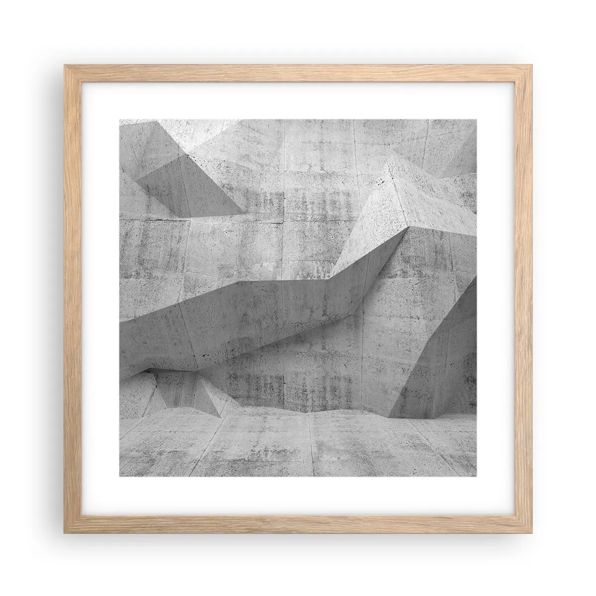 Affiche dans un chêne clair - Poster - Un vrai challenge - 40x40 cm