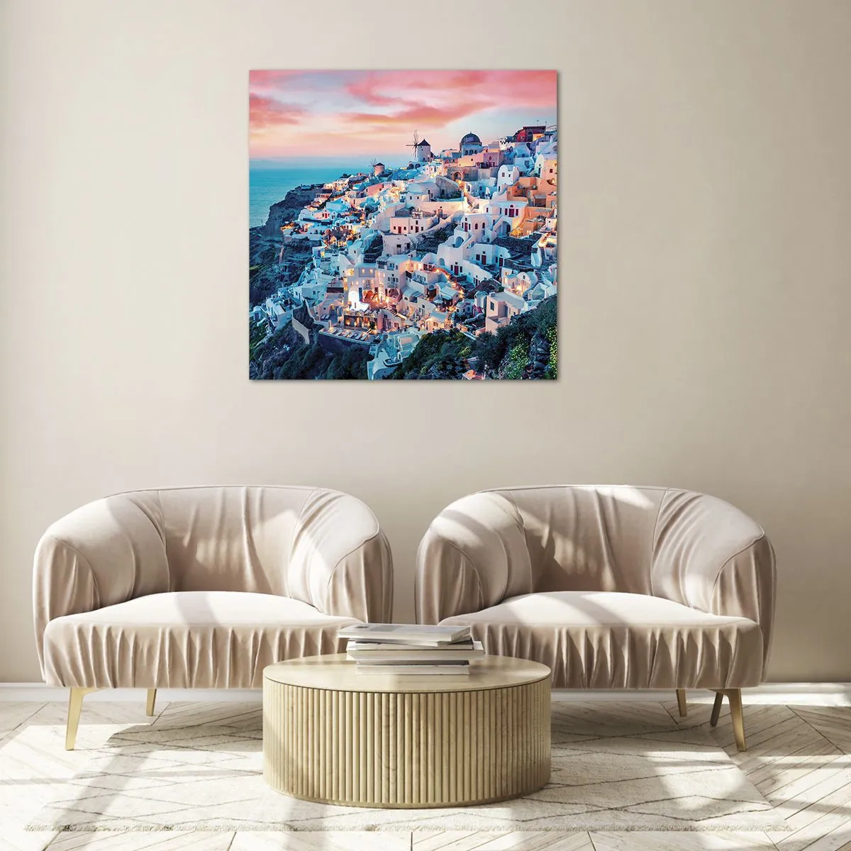 Impression sur verre - Image sur verre - Vos grandes vacances en Grèce - 50x50 cm