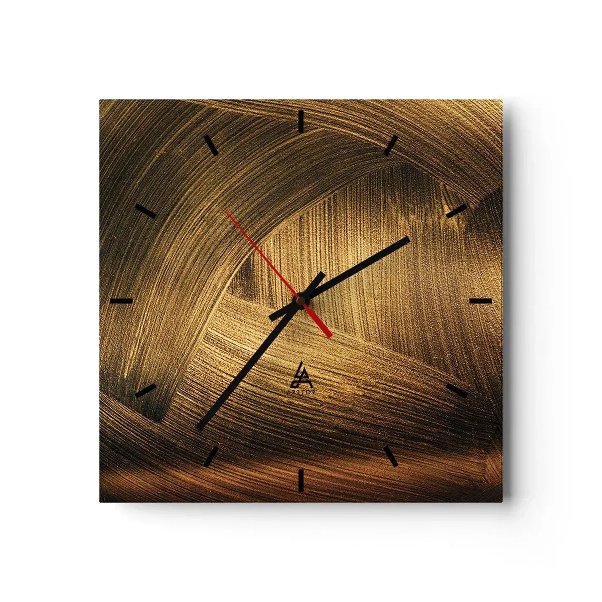 Horloge murale - Pendule murale - Dans un labyrinthe en or - 40x40 cm