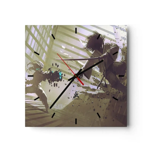 Horloge murale - Pendule murale - Et tu peux être un samouraï - 40x40 cm