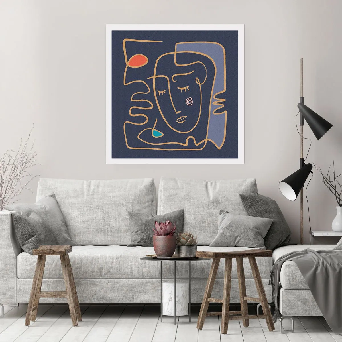 Affiche - Poster - En réflexion - 60x60 cm