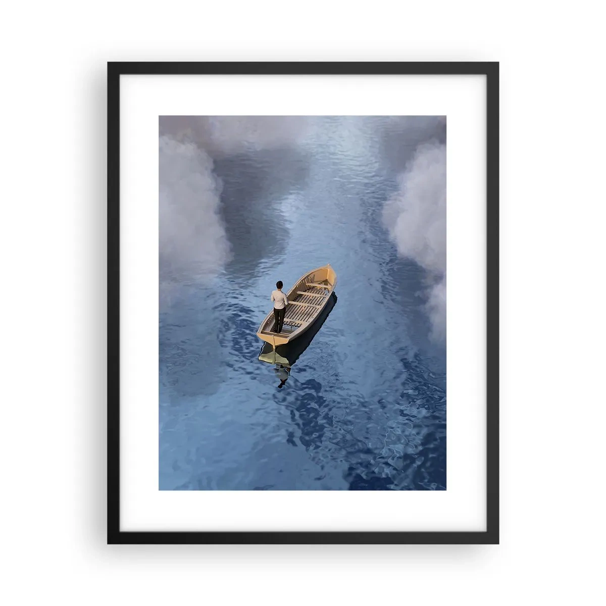 Affiche dans un cadre noir - Poster - Vie – voyage – inconnu - 40x50 cm