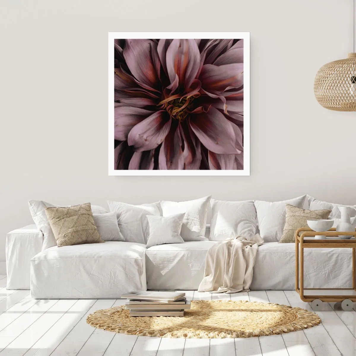 Affiche - Poster - Un coeur fleuri - 60x60 cm