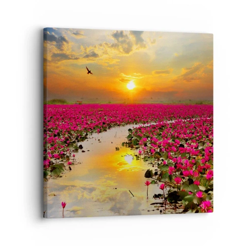 Impression sur toile - Image sur toile - La vie secrète du lac - 30x30 cm