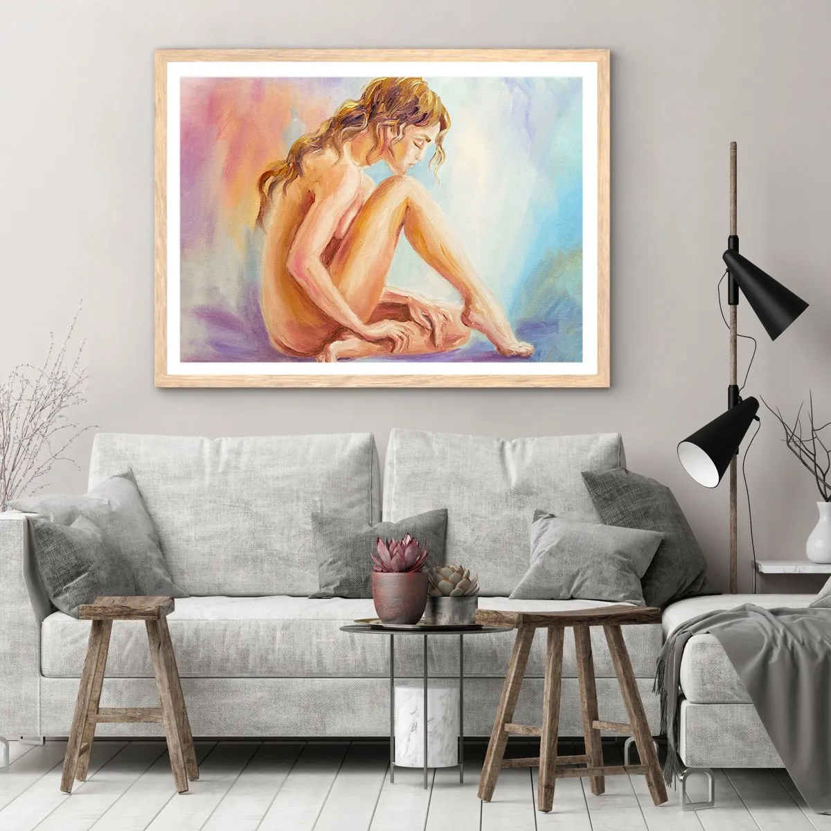 Affiche dans un chêne clair - Poster - Acte de jeunesse - 50x40 cm