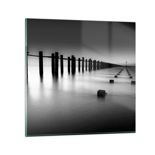 Impression sur verre - Image sur verre - Distance grise dans le brouillard - 60x60 cm