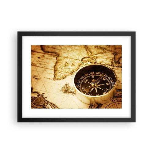 Affiche dans un cadre noir - Poster - Est ou ouest? - 40x30 cm