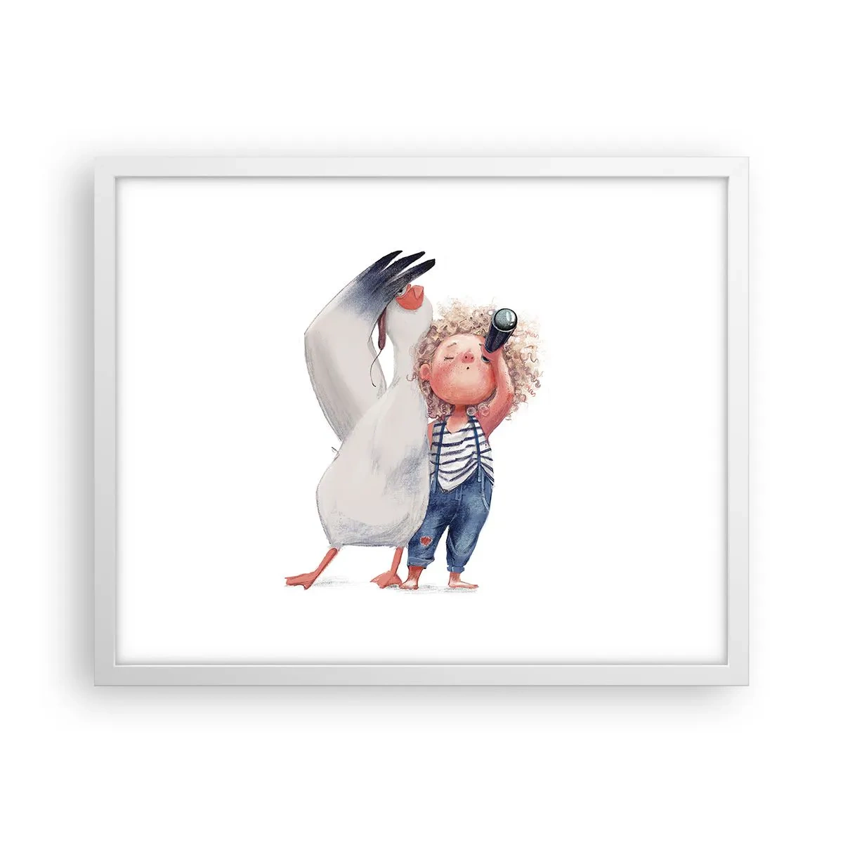 Affiche dans un cadre blanc - Poster - Plan de grand voyage - 50x40 cm