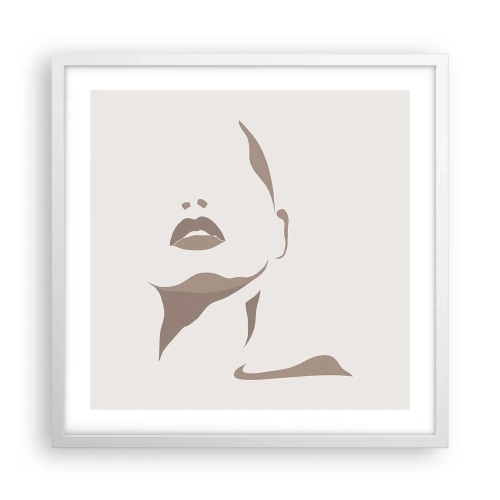 Affiche dans un cadre blanc - Poster - Fait de lumière et d'ombre - 50x50 cm