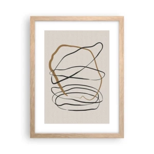 Affiche dans un chêne clair - Poster - Composition – danse en boucle - 30x40 cm