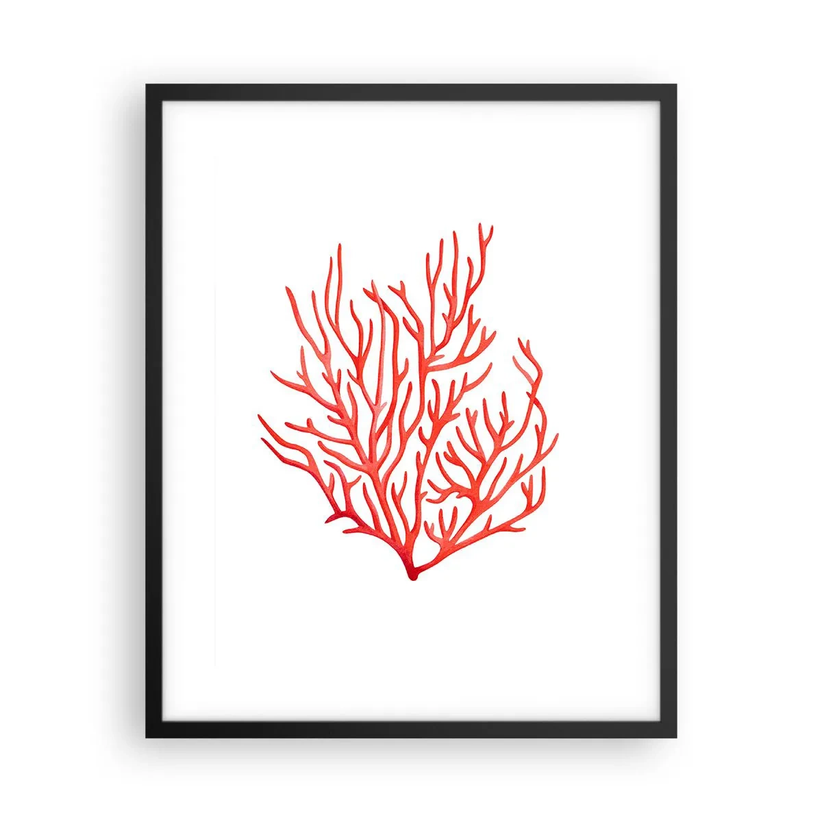 Affiche dans un cadre noir - Poster - Filigrane de corail - 40x50 cm