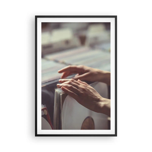 Affiche dans un cadre noir - Poster - A la recherche d'émotions - 61x91 cm