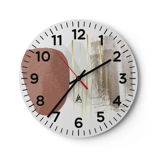 Horloge murale - Pendule murale - Colonnade abstraite - 30x30 cm