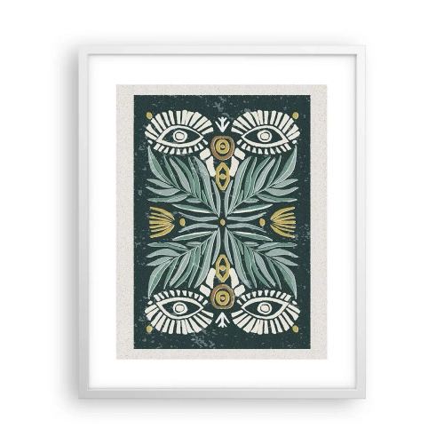 Affiche dans un cadre blanc - Poster - Comme une découpe folklorique - 40x50 cm