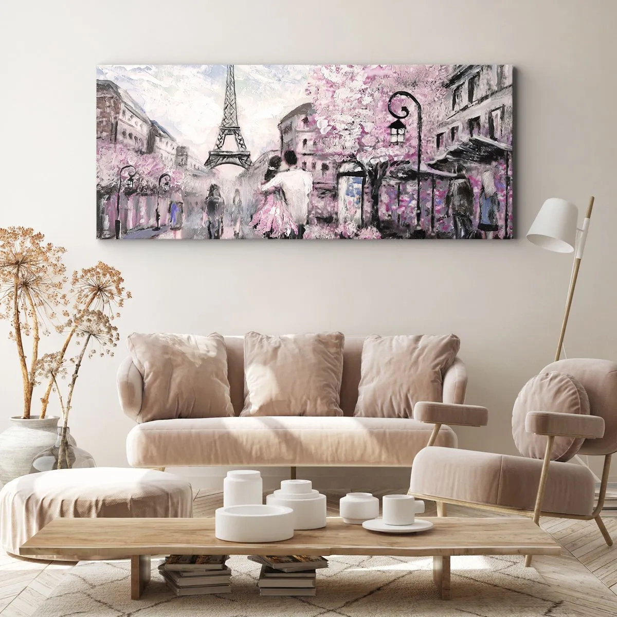 Impression sur toile - Image sur toile - Comment tomber amoureu, il faut juste... - 90x30 cm