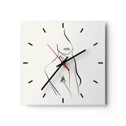 Horloge murale - Pendule murale - Vague de mélancolie - 40x40 cm