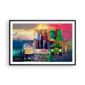 Affiche dans un cadre noir - Poster - Relations et émotions - 91x61 cm