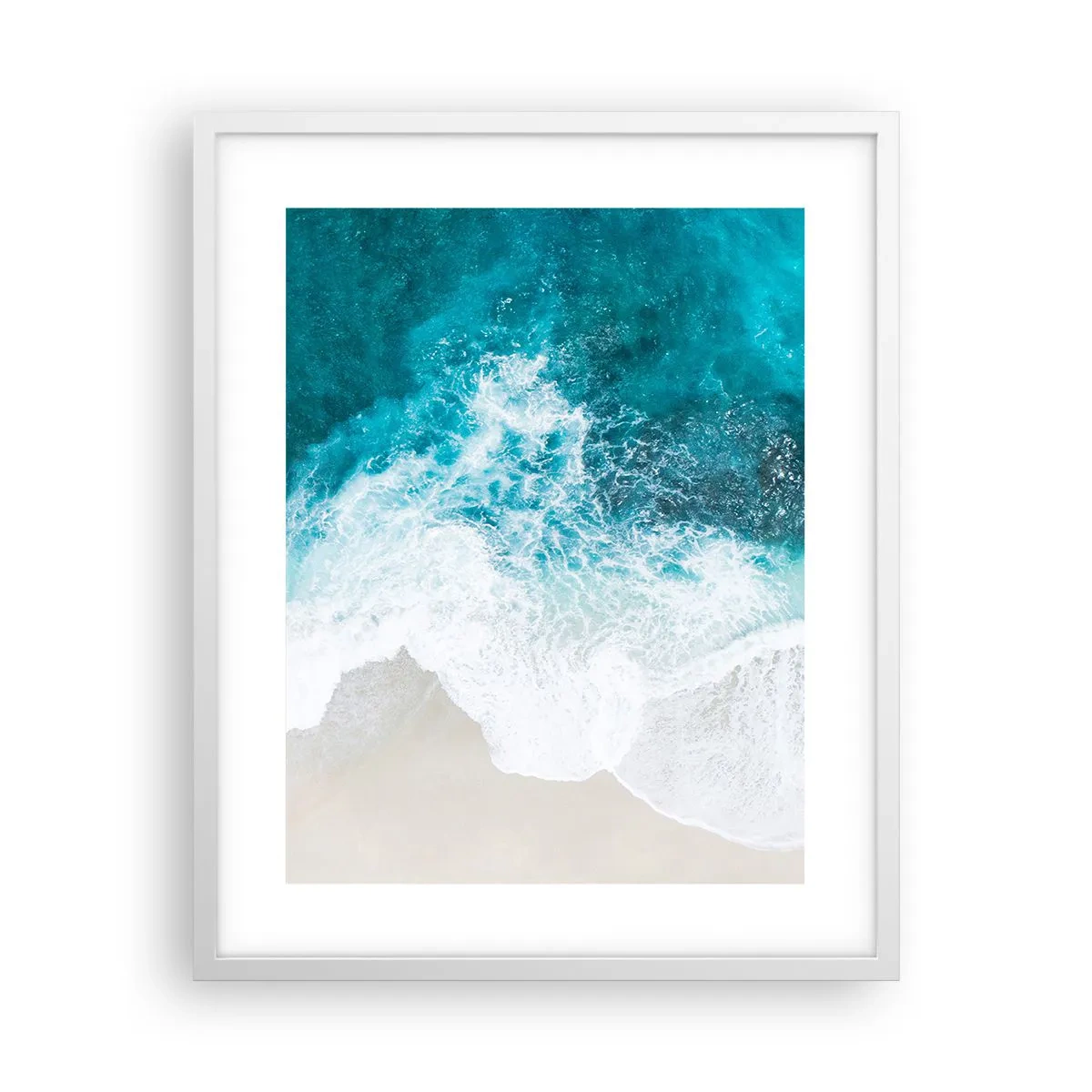 Affiche dans un cadre blanc - Poster - Caresse naturelle - 40x50 cm