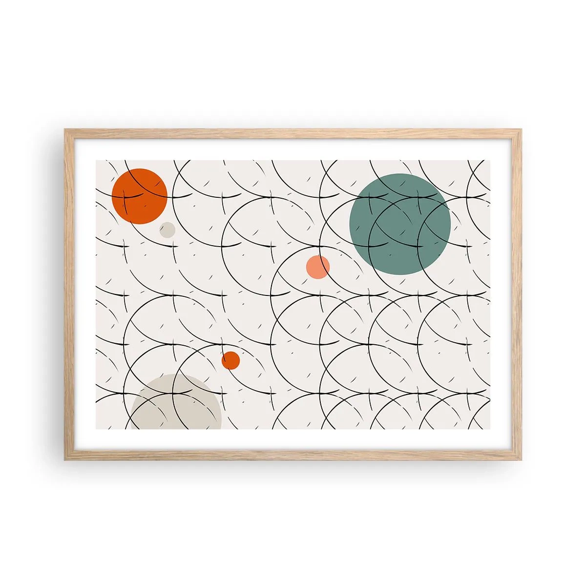 Affiche dans un chêne clair - Poster - Dans l'esprit pop art - 70x50 cm