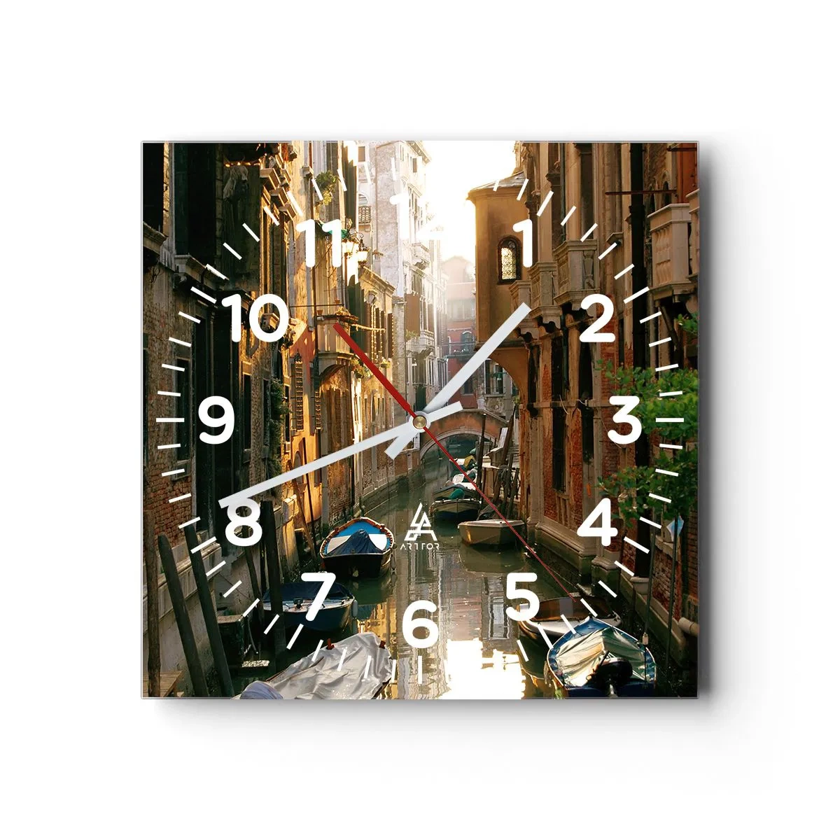 Horloge murale - Pendule murale - Dans une ruelle vénitienne - 40x40 cm