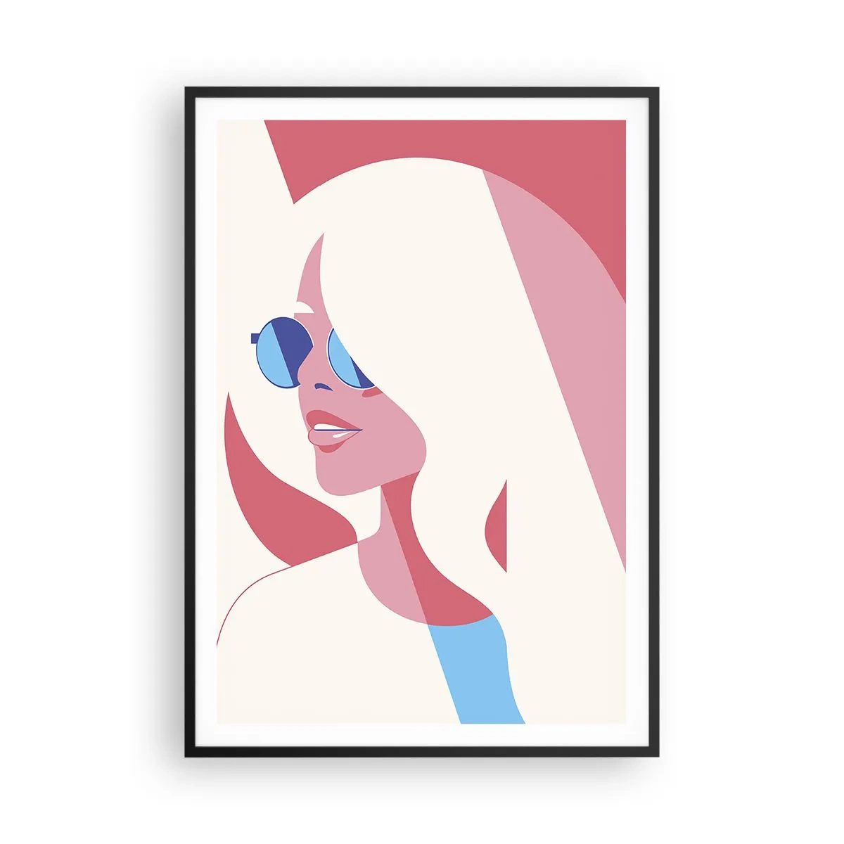 Affiche dans un cadre noir - Poster - C'était une blonde… - 70x100 cm