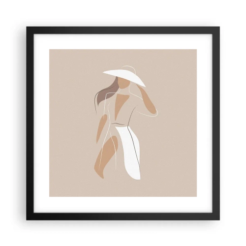 Affiche dans un cadre noir - Poster - Lea mode est un jeu - 40x40 cm