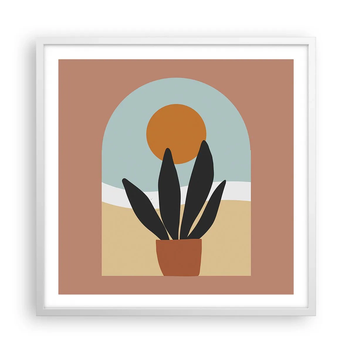 Affiche dans un cadre blanc - Poster - Petits bonheurs - 60x60 cm