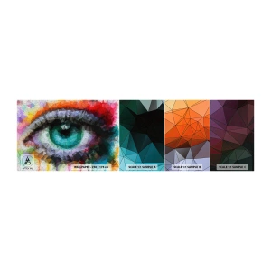 Échantillon De Papier Peint Standard Eco - Lueur cristalline des yeux - Abstraction, Œil, Graphique - 100x30 cm