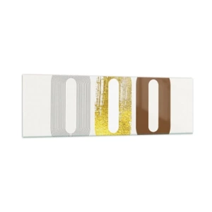Impression sur verre - Image sur verre - Motif abstrait de trois formes géométriques - 160x50cm - Ooo! - Décoration murale moderne pour le salon et la chambre ARTTOR