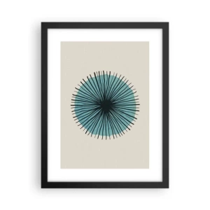 Affiche dans un cadre noir - Poster - Rayonnant dans l'azur - 30x40 cm