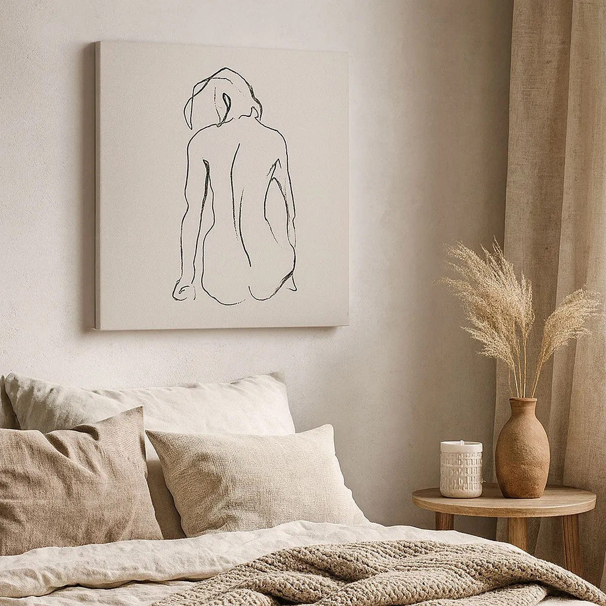 Impression sur toile - Image sur toile - Femme nue - 30x30 cm