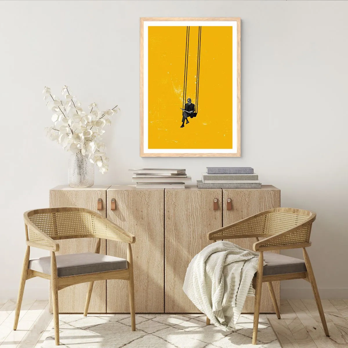 Affiche dans un chêne clair - Poster - Un jour comme tous les jours - 70x100 cm