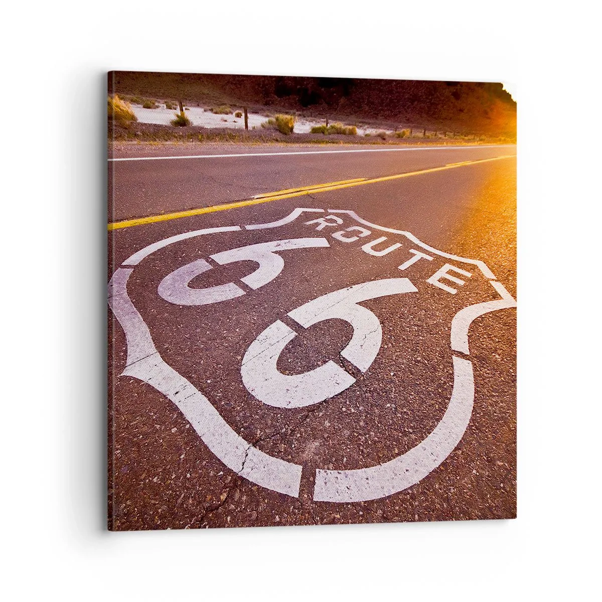 Impression sur toile - Image sur toile - Célèbre Route 66 - 70x70 cm