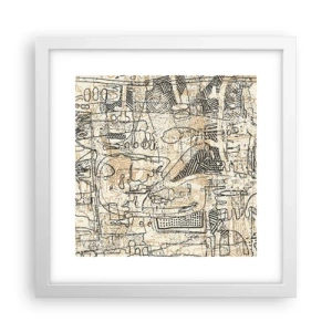 Affiche dans un cadre blanc - Poster - Il attend d'être décodé - 30x30 cm