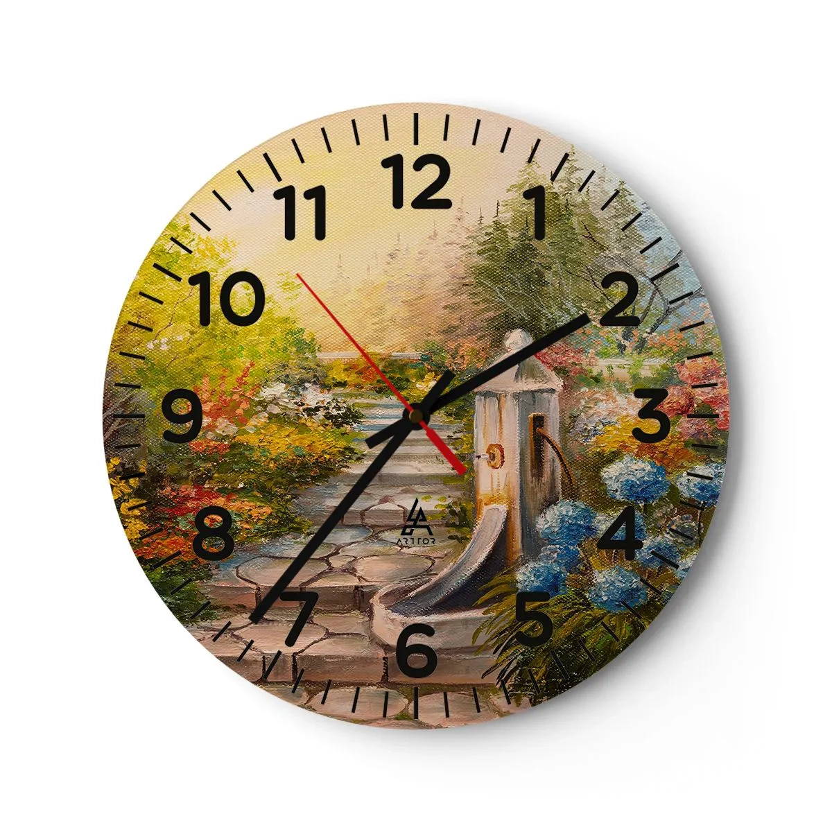 Horloge murale - Pendule murale - En pleine floraison - 40x40 cm