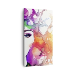 Impression sur toile - Image sur toile - Avec la tête dans les nuages - 55x100 cm