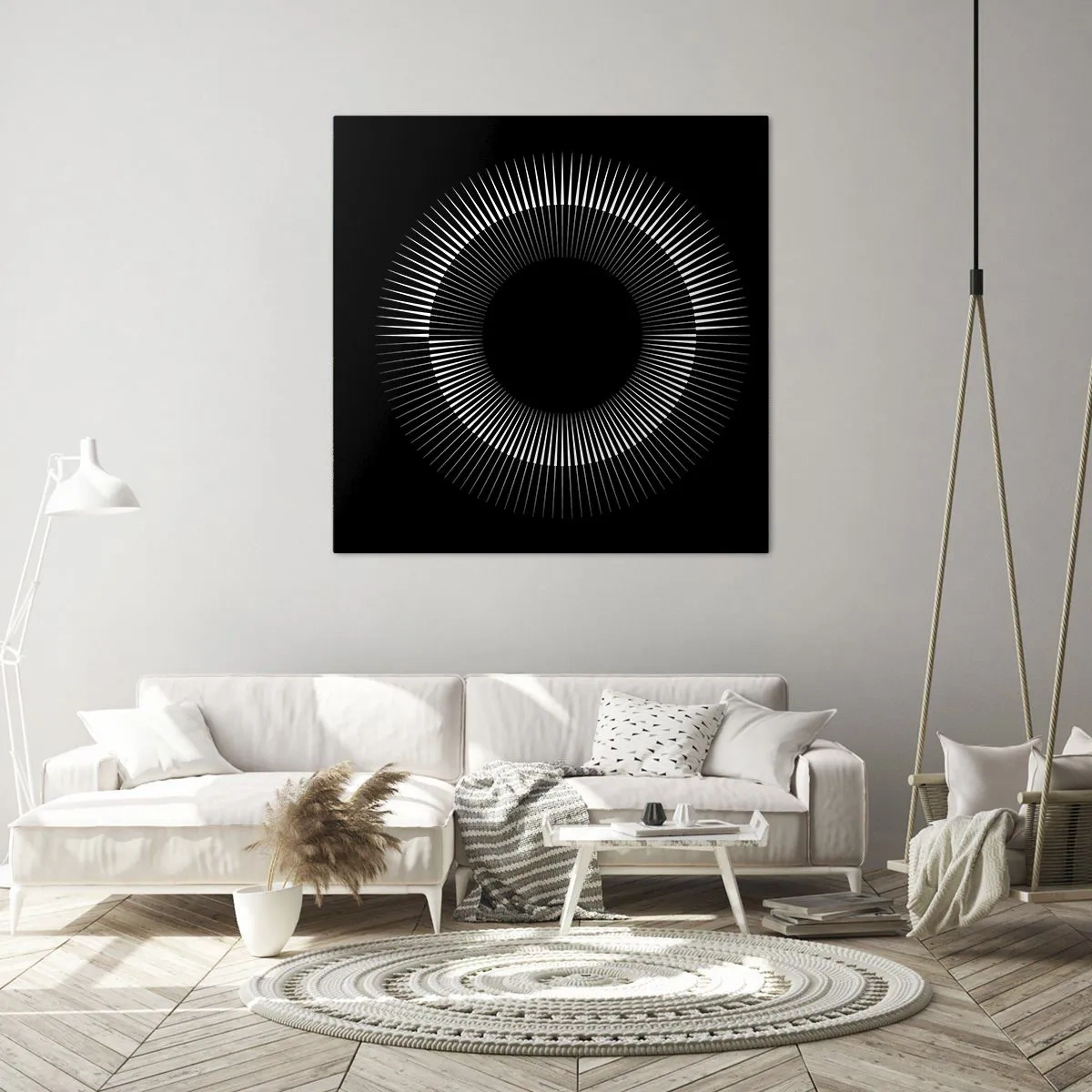 Impression sur toile - Image sur toile - Soleil noir - 30x30 cm