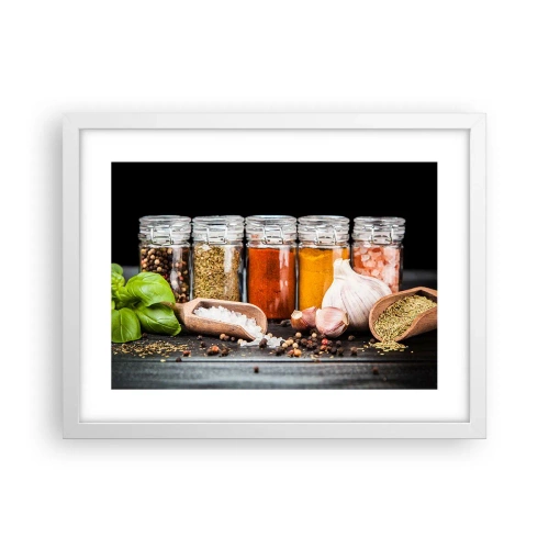Affiche dans un cadre blanc - Poster - Pour que la vie ait du goût - 40x30 cm