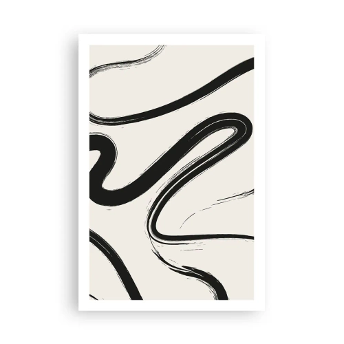 Affiche - Poster - Fantaisie en noir et blanc - 61x91 cm