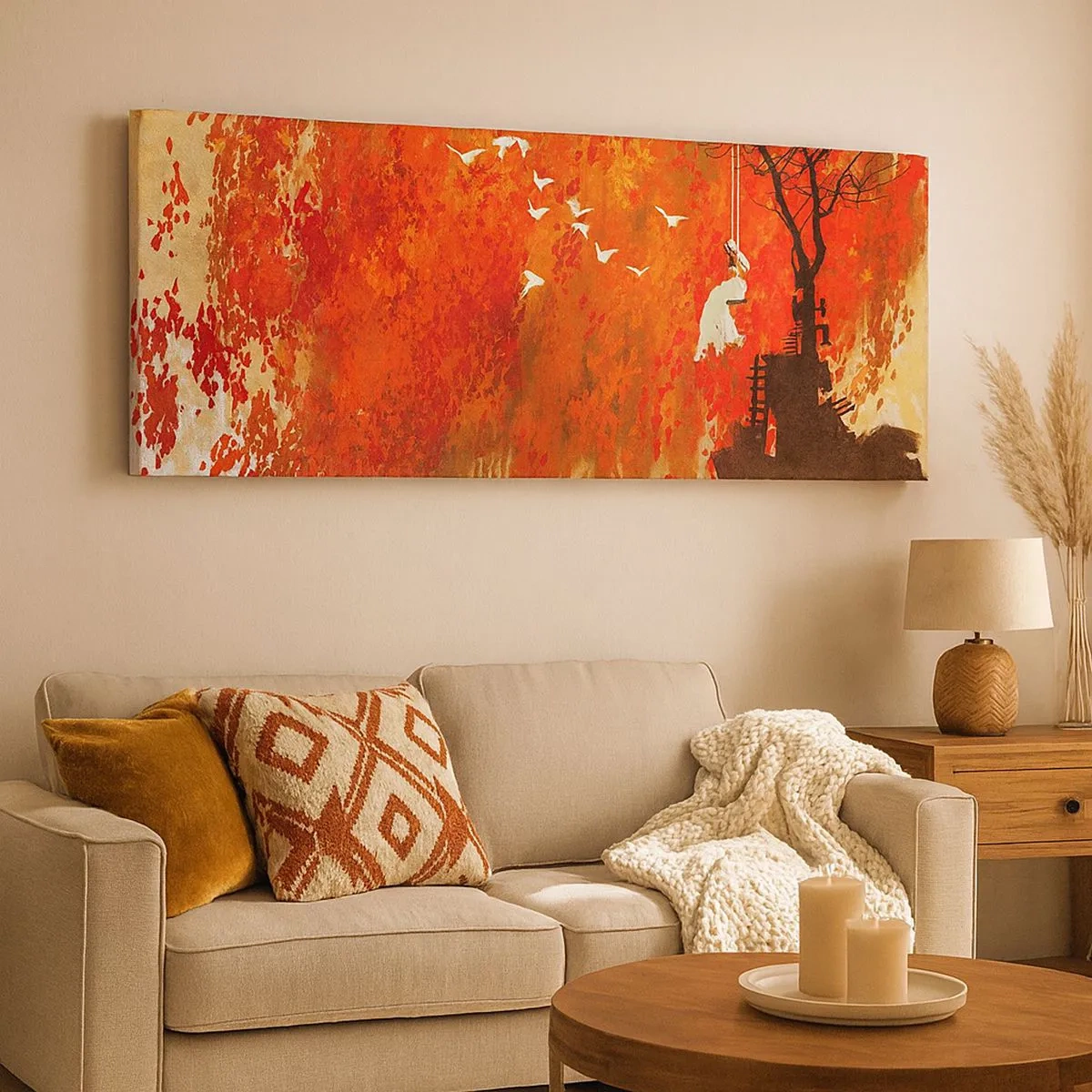 Impression sur toile - Image sur toile - S'envolera-t-il avec eux ? - 100x40 cm