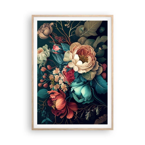 Affiche dans un chêne clair - Poster - le charme du 19ème siècle - 70x100 cm