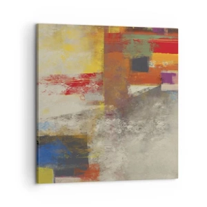 Impression sur toile - Image sur toile - Géométrie des couleurs - 60x60 cm