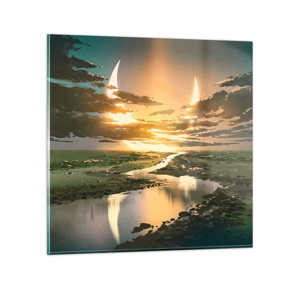 Impression sur verre - Image sur verre - Quelque part dans une galaxie lointaine, très lointaine - 40x40 cm