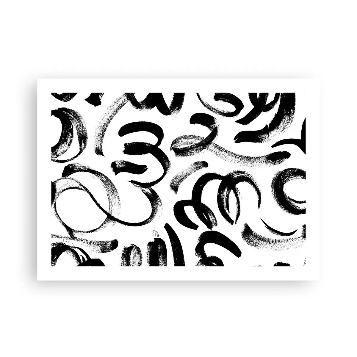 Affiche - Poster - Noir sur blanc - 70x50 cm
