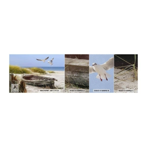 Échantillon de Papier Peint Premium Sand - Bain de vent - Paysage, Plage, Dunes - 100x30 cm