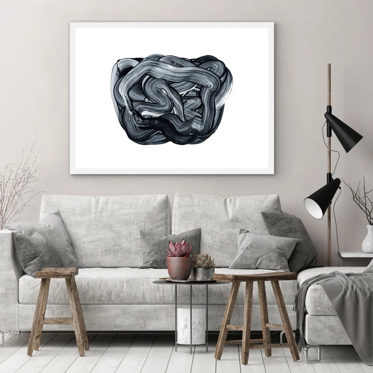 Affiche dans un cadre blanc - Poster - Ce n'est pas si simple - 40x30 cm