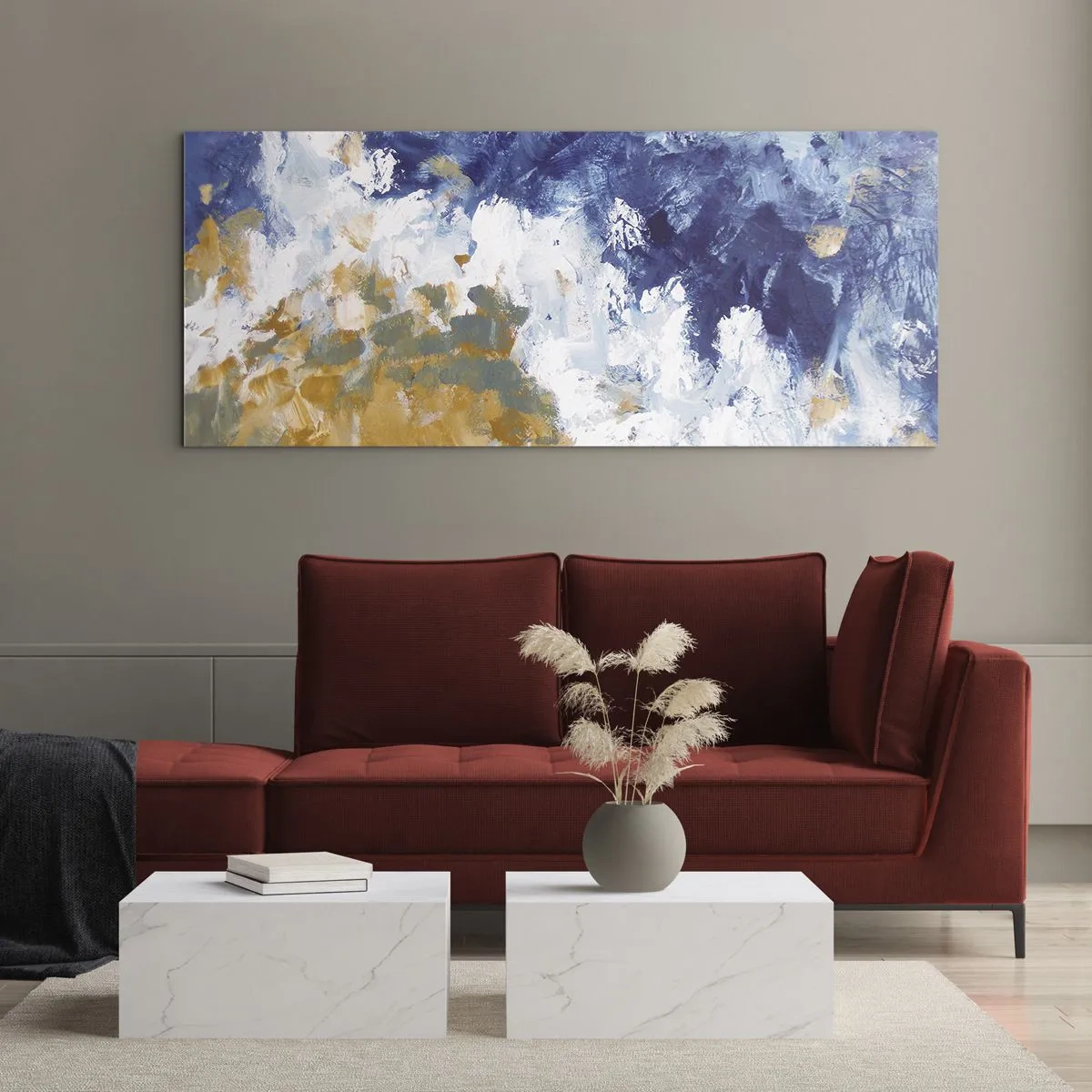 Impression sur verre - Image sur verre - Danse des éléments - 100x40 cm