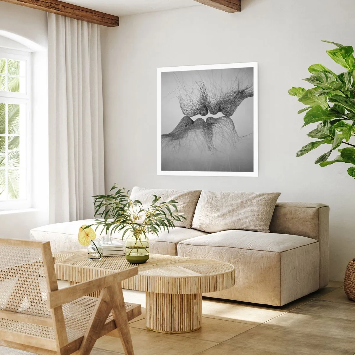 Affiche - Poster - La bise du vent - 40x40 cm
